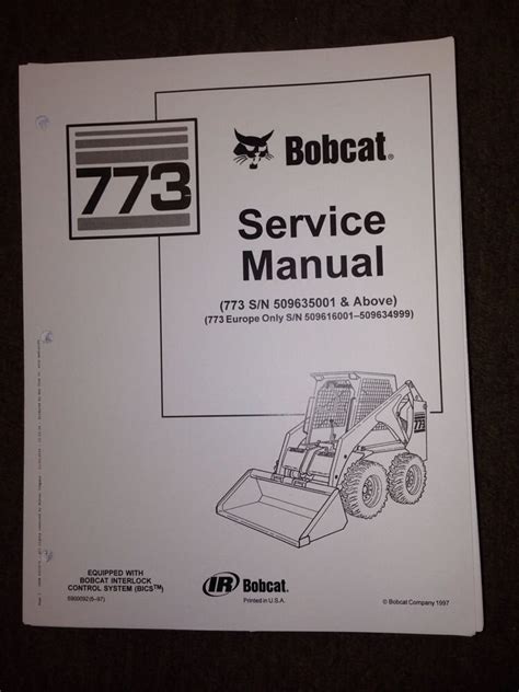 bobcat skid steer 773 service manual|bobcat 773 for sale craigslist.